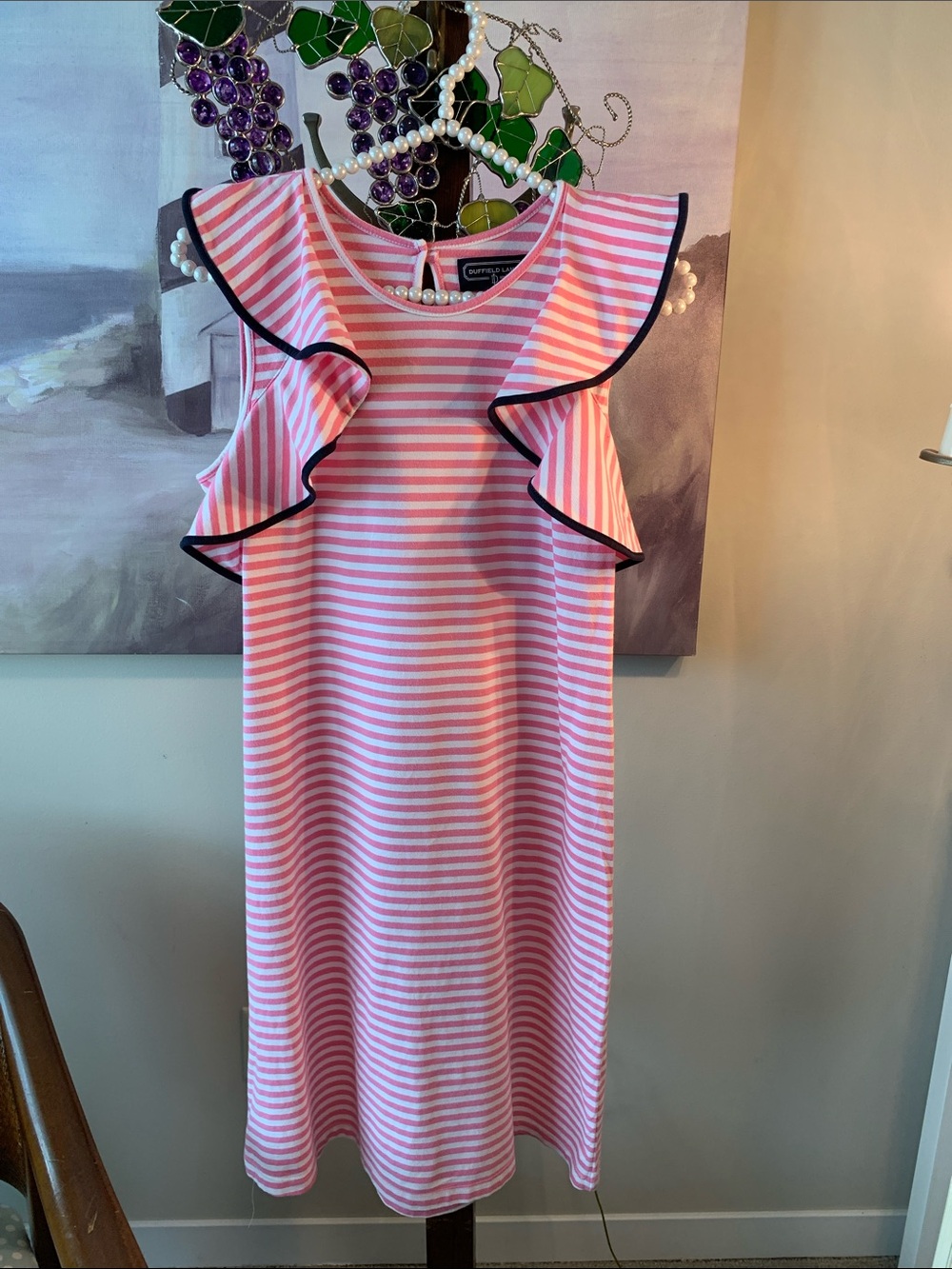 Duffield Lane "Tinsley" Dress in Pink and White Stripe Size XS